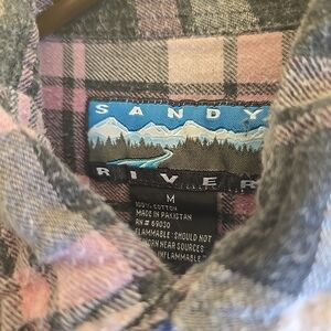 Men's Casual Plaid Button Down Shirt - Pink and Gray